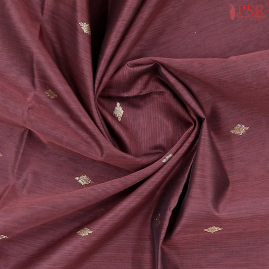Bordeaux Burgundy Maheshwari Silk Cotton Saree