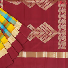 Yellow & Multicolor Soft Silk Saree