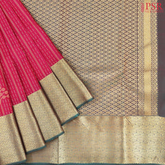 Dark Pink Fancy Kanchipuram Silk Saree