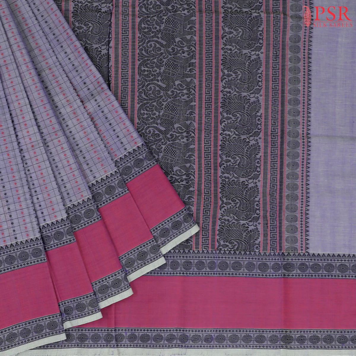 Heather Lavender Kalakshetra Kovai Cotton Saree