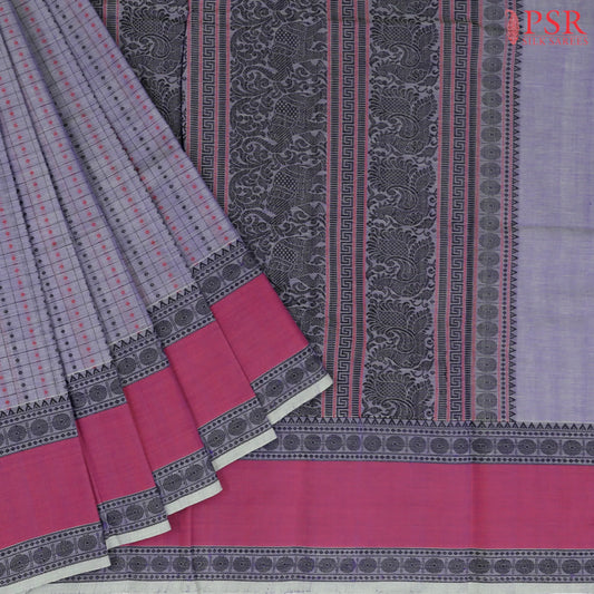 Heather Lavender Kalakshetra Kovai Cotton Saree