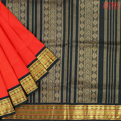 Imperial Red Cotton Silk Saree
