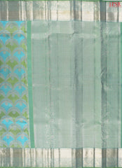 Blue & Green Kanchipuram Jacquard Silk Saree