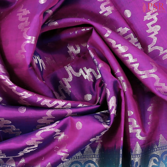Mardi Gras Purple Soft Silk Saree