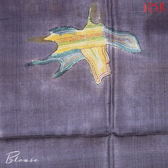 Burgundy Kadhi Tussar Silk Saree