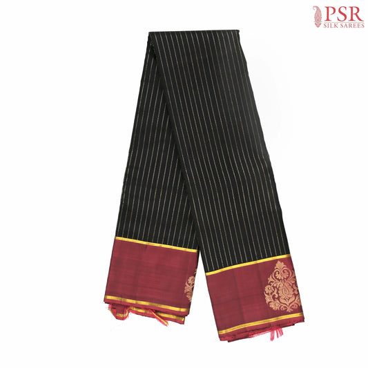 Black Kanchipuram Silk Saree