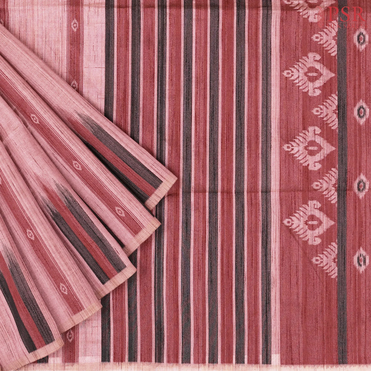 Puce Pink Ghicha Cotton Saree