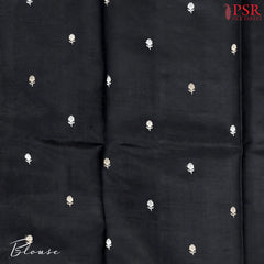 Black Chiniya Silk Saree