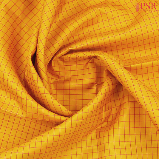 Marigold Yellow Arani Silk Saree