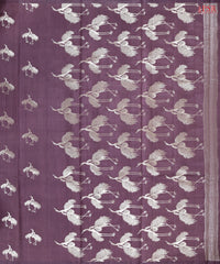 Dark Vintage Mauve Chiniya Silk Saree