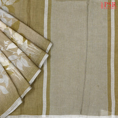Greige Linen Saree