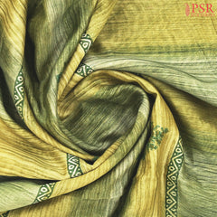 Shades Of Green Chanderi Silk Cotton Saree