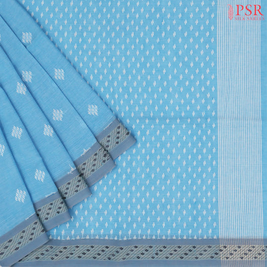 Sky Blue Byloom Cotton Saree