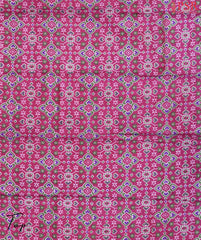 Dark Pink Soft Patola Silk Cotton Dress Material