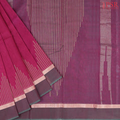 Dark Fandango Pink Silk Cotton Saree