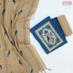 Persian Blue Chirala Cotton Dress Material