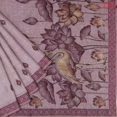 Mauve Purple Ghicha Cotton Saree