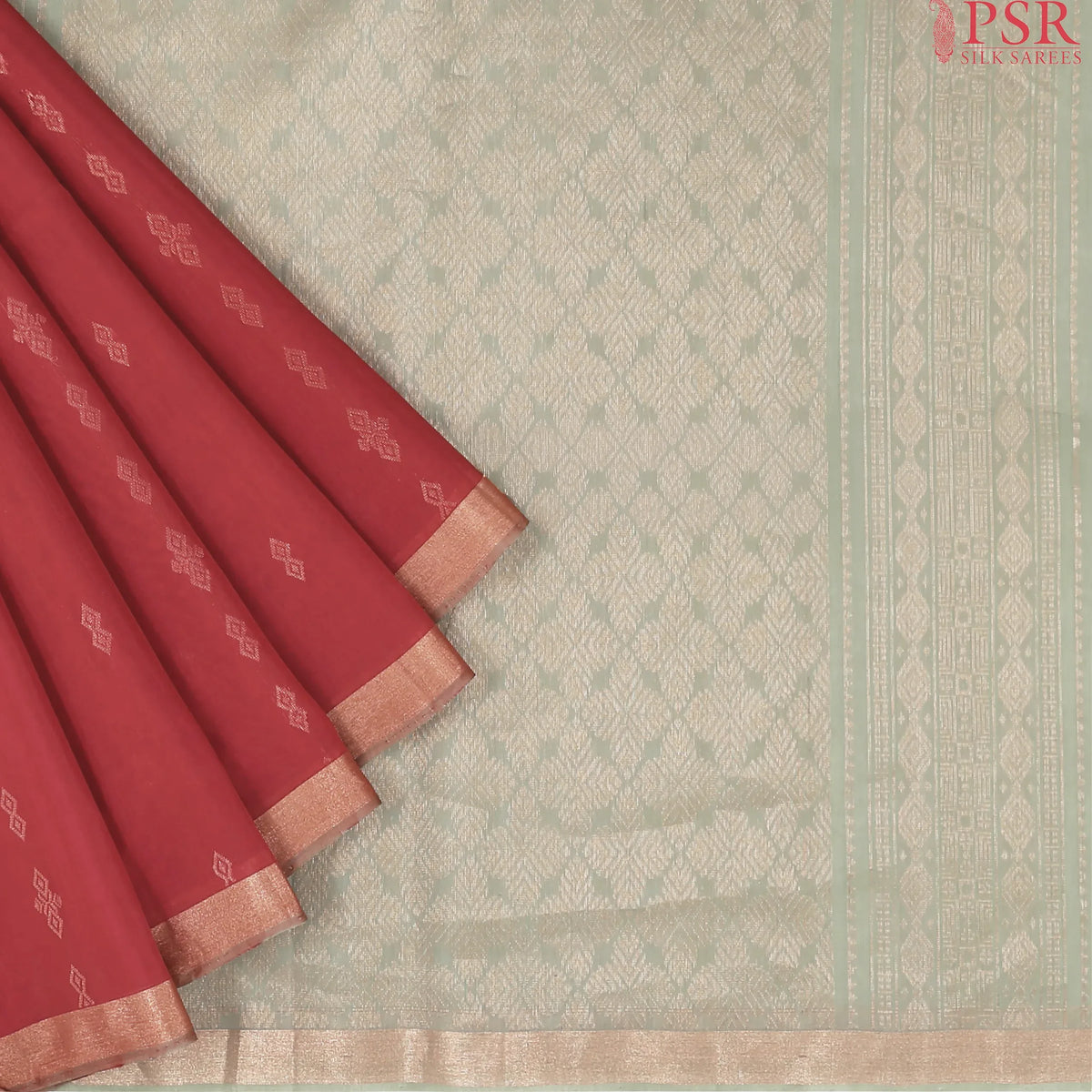 Desire Red Silk Cotton Saree