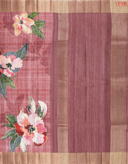 Onion Pink Semi Dupion Saree