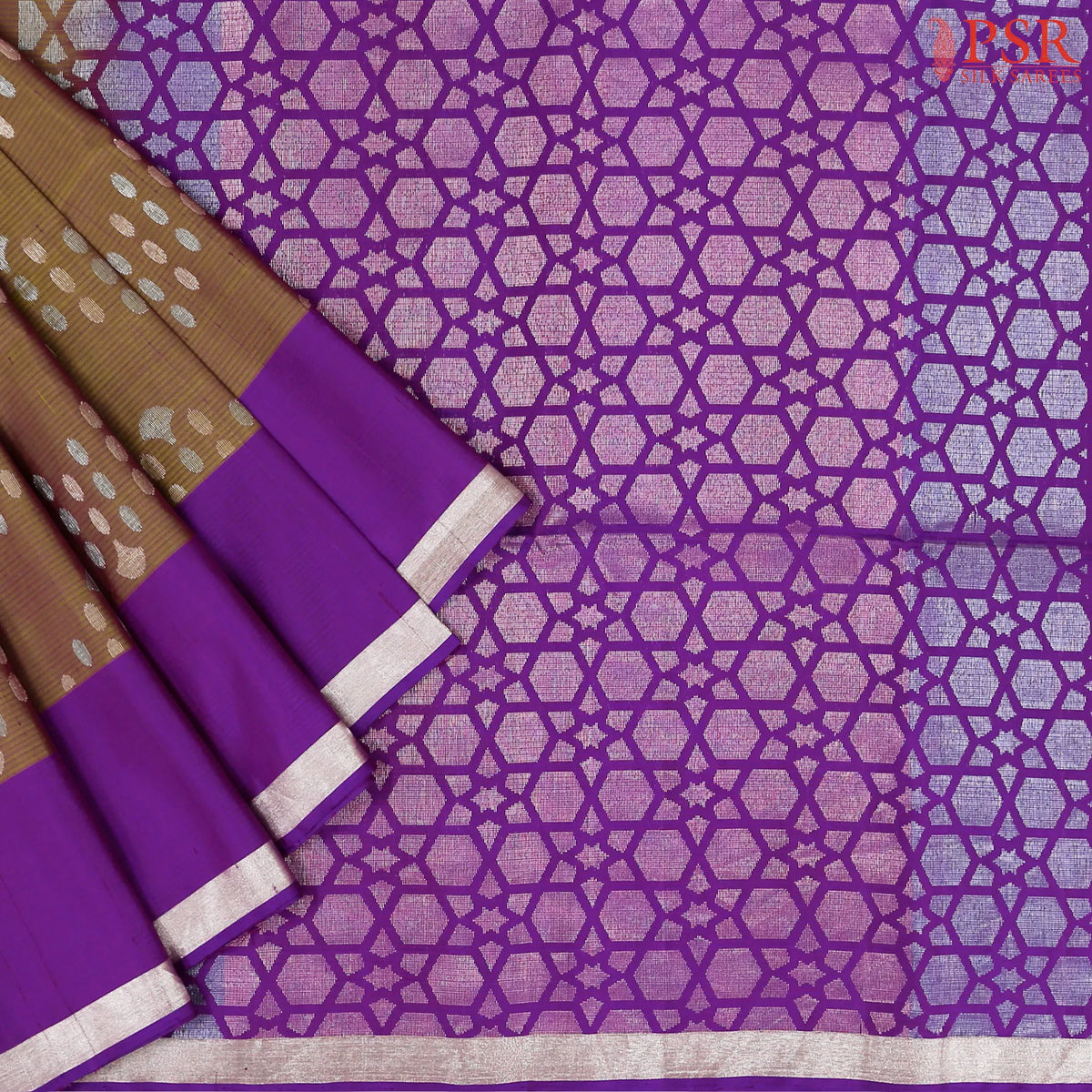 Mocha Brown Soft Silk Saree