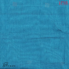 Dark Olympic Blue Kalakshetra Kovai Cotton Saree