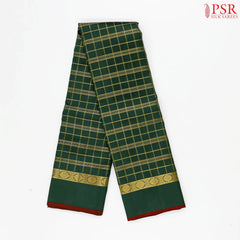 Dark Green Kanchipuram Silk Saree