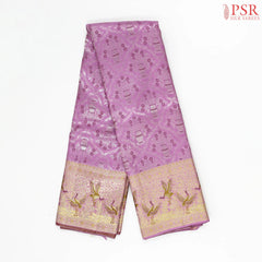 Taffy Pink Kanchipuram Jacquard Silk Saree