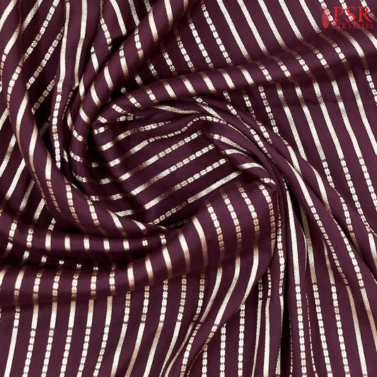 Burgundy Semi Binny Silk Saree