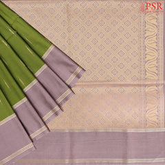 Olive Green Soft Art Silk Saree