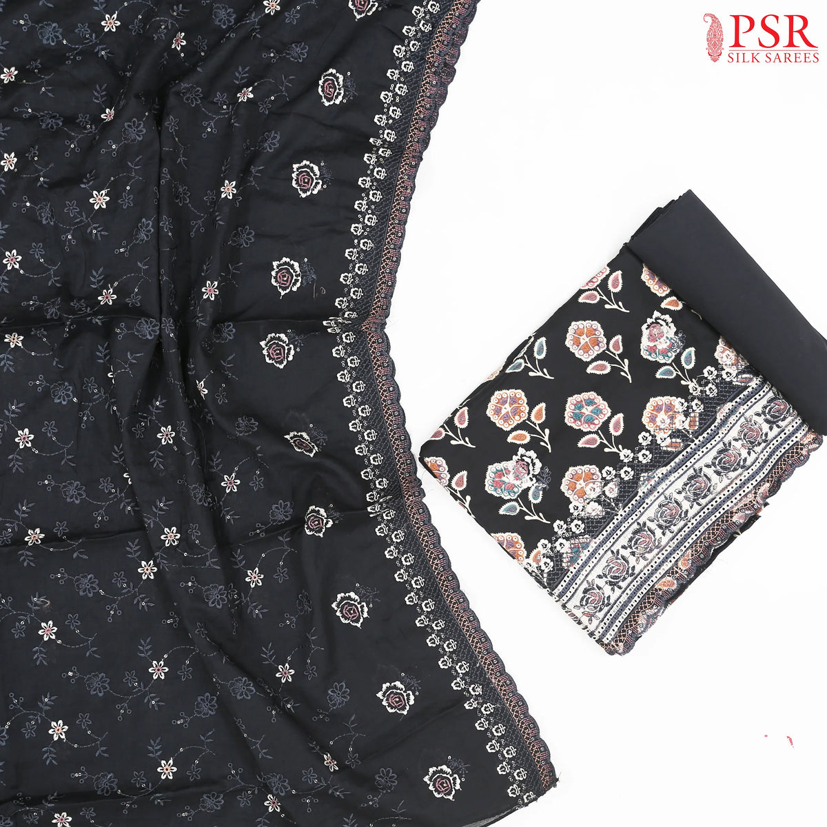 Black Rayon Dress Material