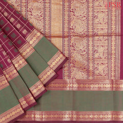 Mulberry Purple Kalakshetra Kovai Cotton Saree
