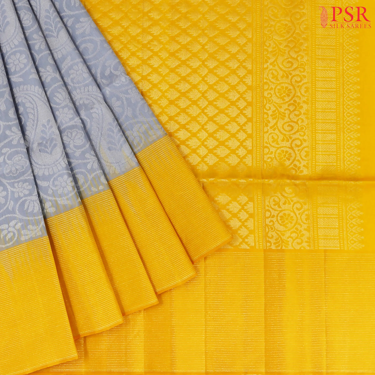 Cool Grey Soft Silk Saree