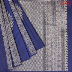 Berry Blue Kanchipuram Silk Saree