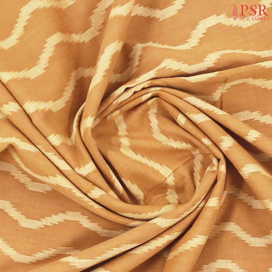 Mustard Ikkat Cotton Saree