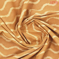 Mustard Ikkat Cotton Saree