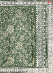 Fern Green Semi Dupion Saree
