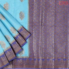 Light Blue Banaras Tussar Silk Saree