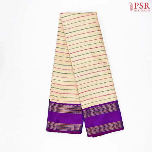 Light Beige Kanchipuram Silk Saree