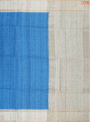 Azure Blue Semi Tussar Saree