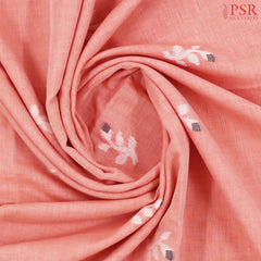 Light Flamingo Pink Byloom Cotton Saree