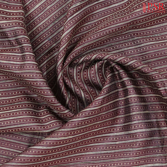 Burgundy Gicha Kadhi Tussar Silk Saree