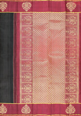 Black Kanchipuram Silk Saree