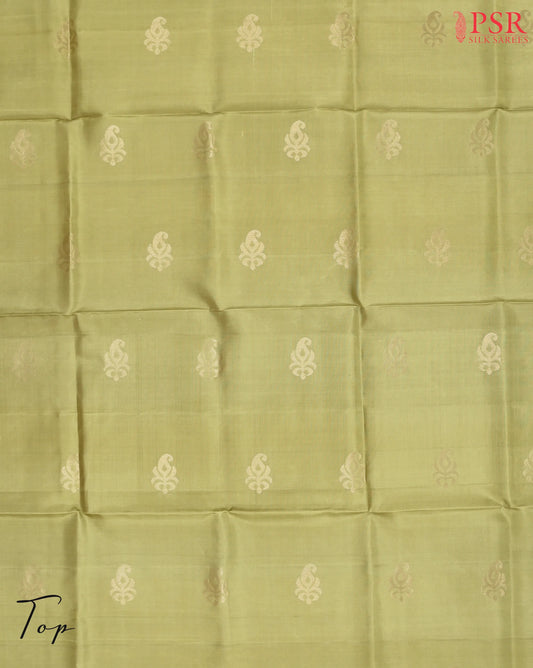 Warm Olive Silk Dress Material