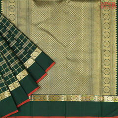 Dark Green Kanchipuram Silk Saree