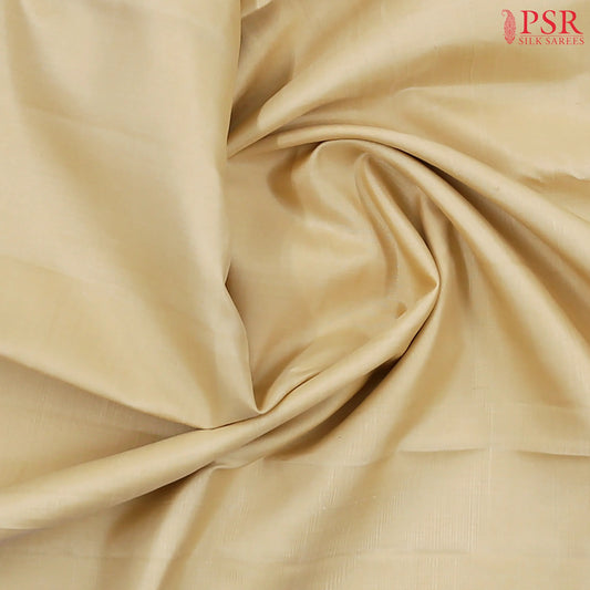 Ginger Beige & Royal Blue Kanchipuram Silk Saree