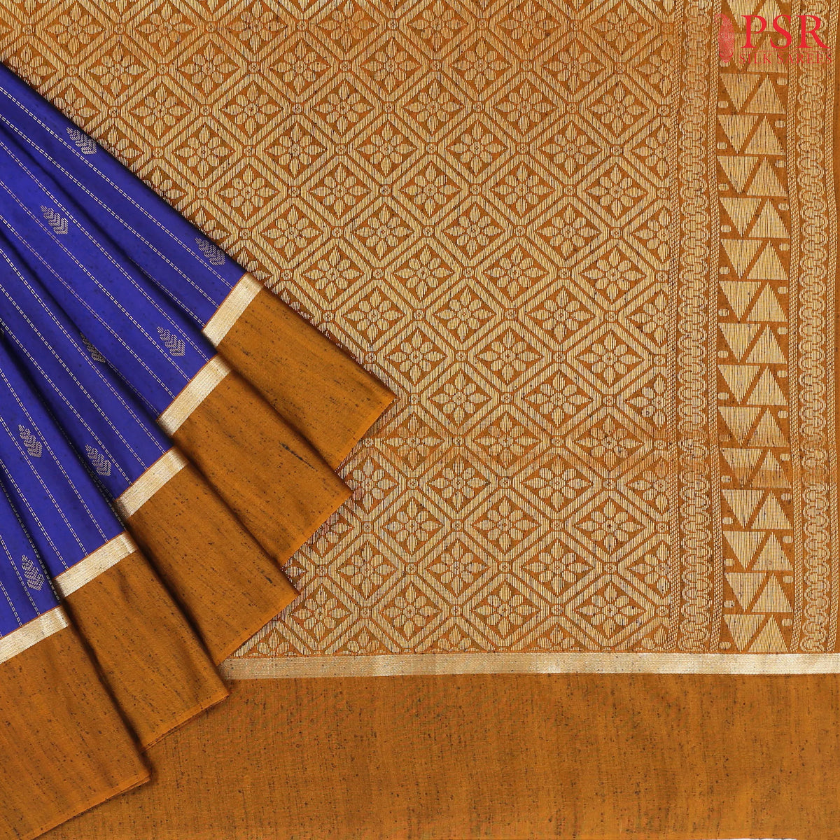 Royal Blue Jute Art Silk Saree