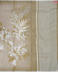 Greige Linen Saree