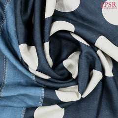 Dark Space Blue Kadhi Tussar Silk Saree