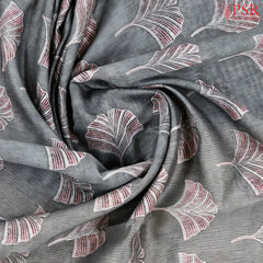 Dark Harbour Grey Silk Cotton Saree