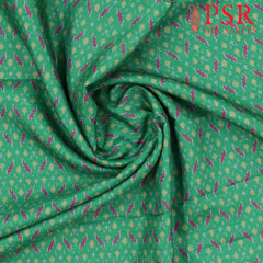 Jade Green Semi Tassar Ikkat Print Running Material